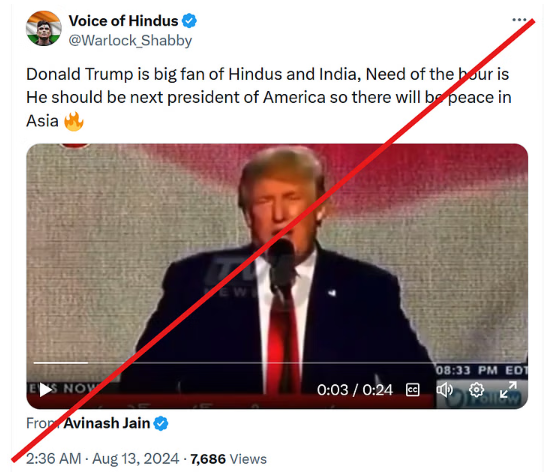 FACT CHECK: Old Video of Donald Trump Praising India Shared as Recent Ahead of 2024 US Elections