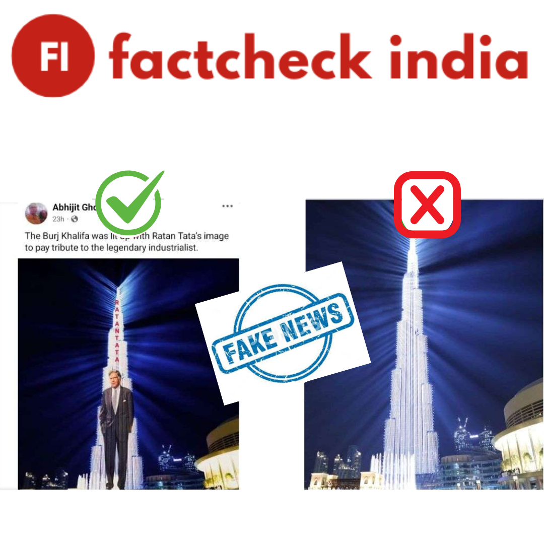 FACT CHECK: Was Ratan Tata’s Photo Displayed on the Burj Khalifa as a Tribute After His Death?