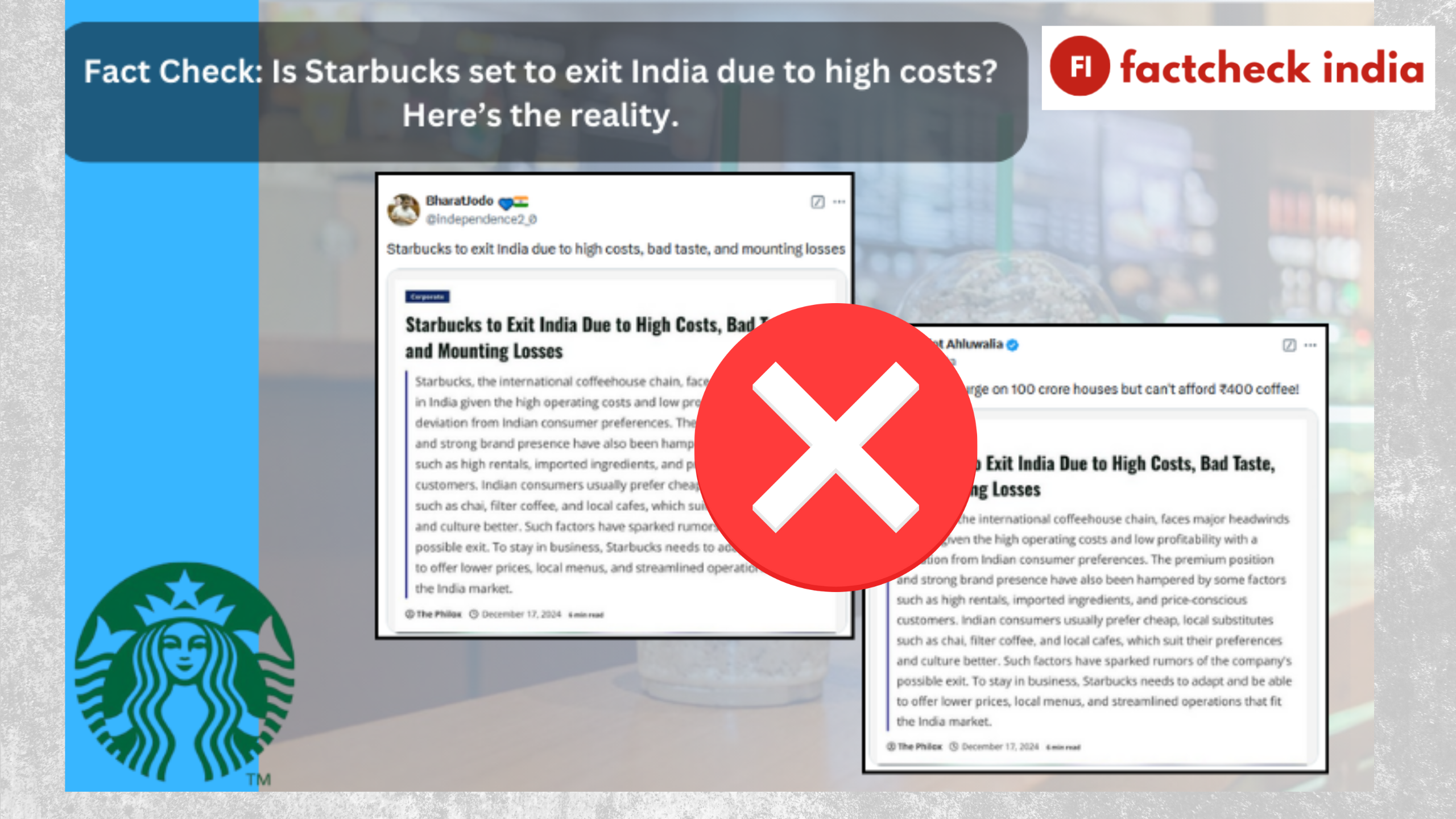 FACT CHECK: Is Starbucks Exiting India Due to High Costs?