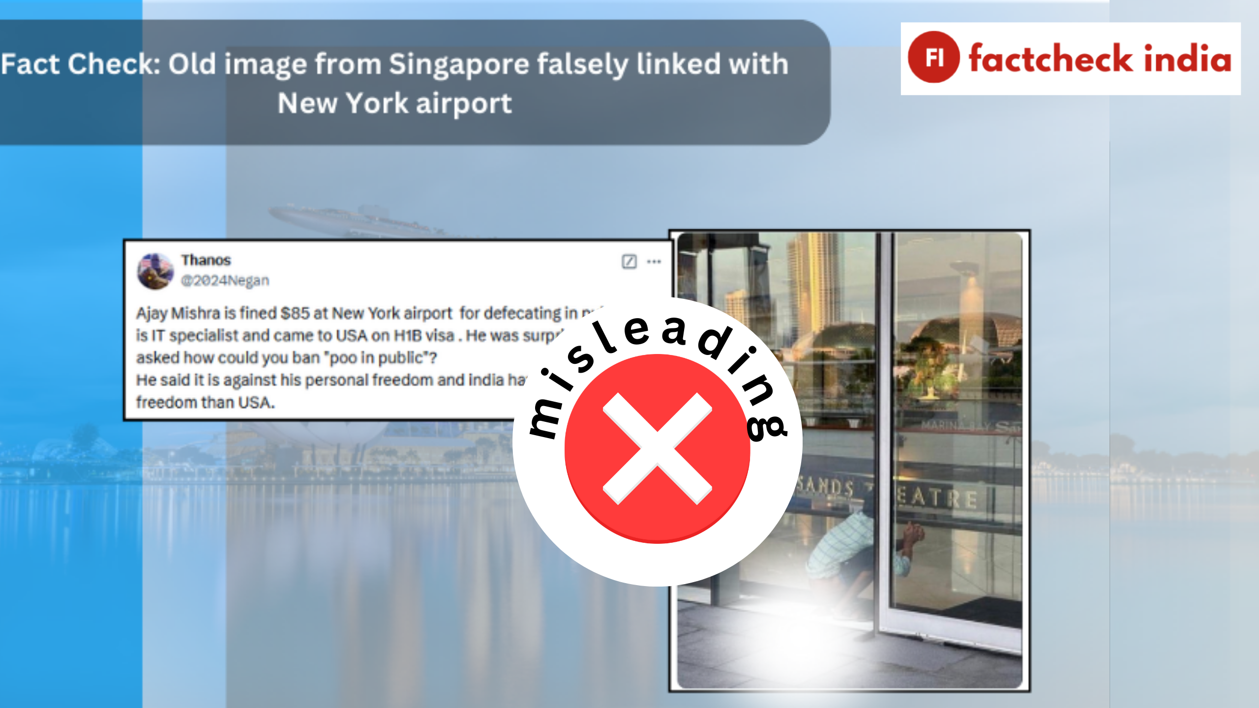 FACT CHECK: Old Image from Singapore Falsely Linked with New York Airport