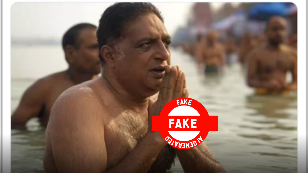 FACT CHECK: Did Prakash Raj Take a Holy Dip at Mahakumbh? No, the Viral Image is AI-Generated