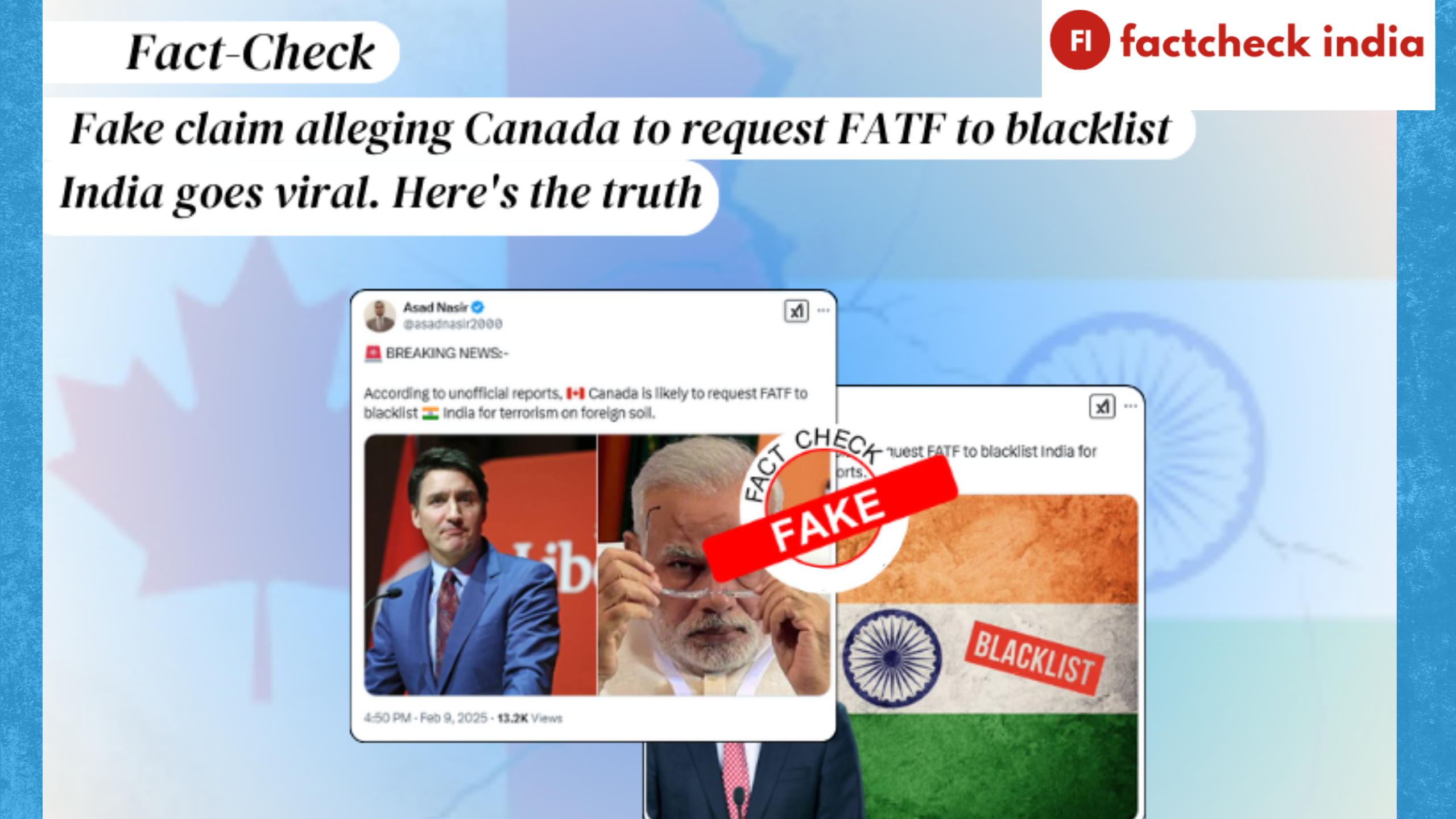 FACT CHECK: Fake Claim Alleging Canada to Request FATF to Blacklist India Goes Viral