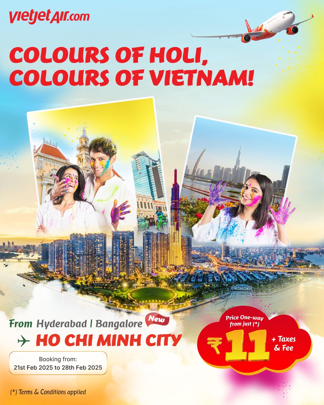 The claim is misleading. While Vietjet Air does offer promotional fares starting from ₹11, the viral claim omits important details about the offer's limitations