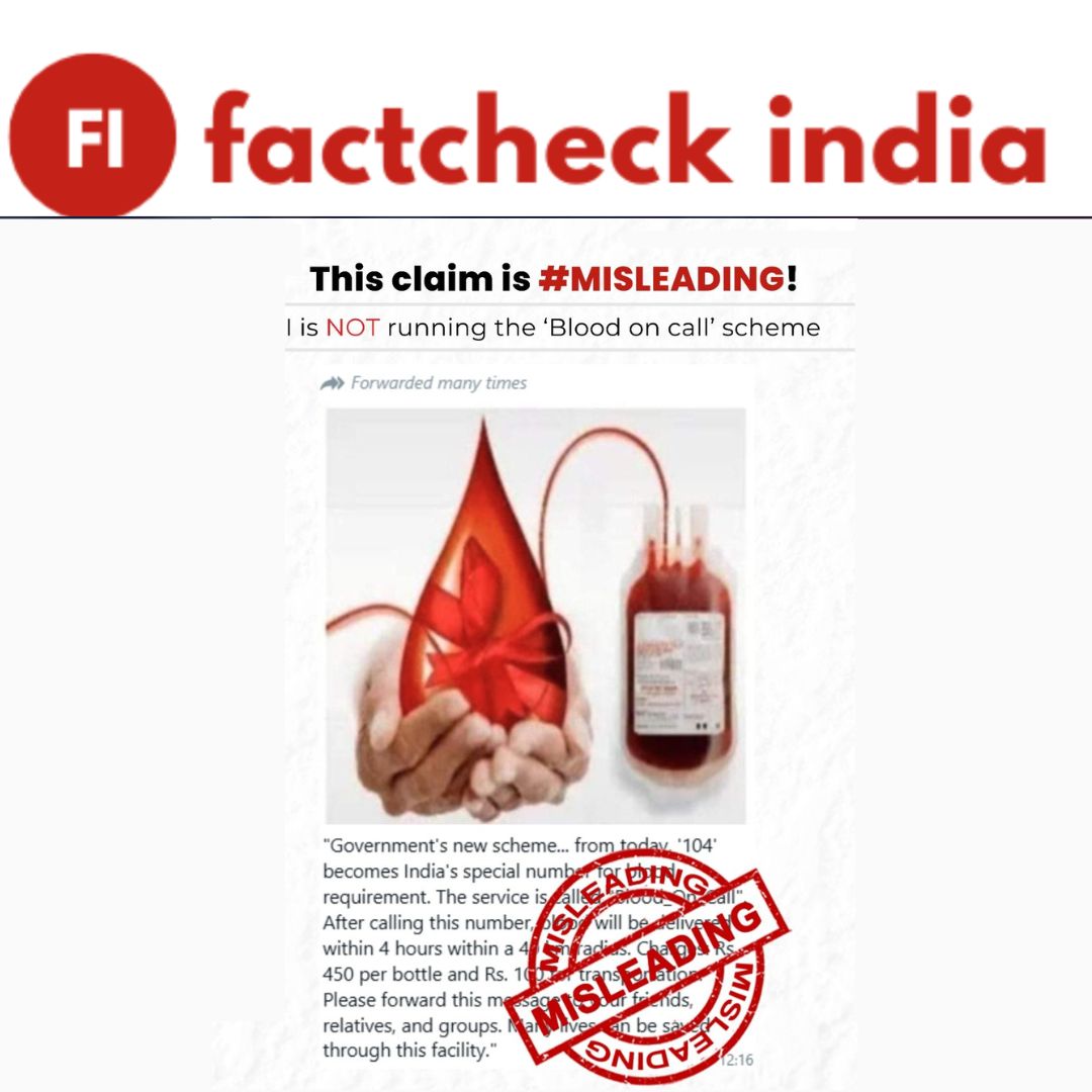 Fact Check: Has the Government Launched a Pan-India ‘Blood on Call’ Helpline Number 104?