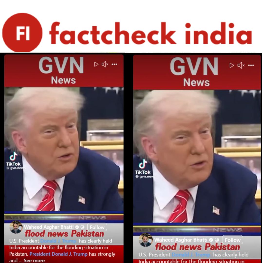 Fact Check: Deepfake Video Falsely Shows Donald Trump Blaming India For The Floods In Pakistan