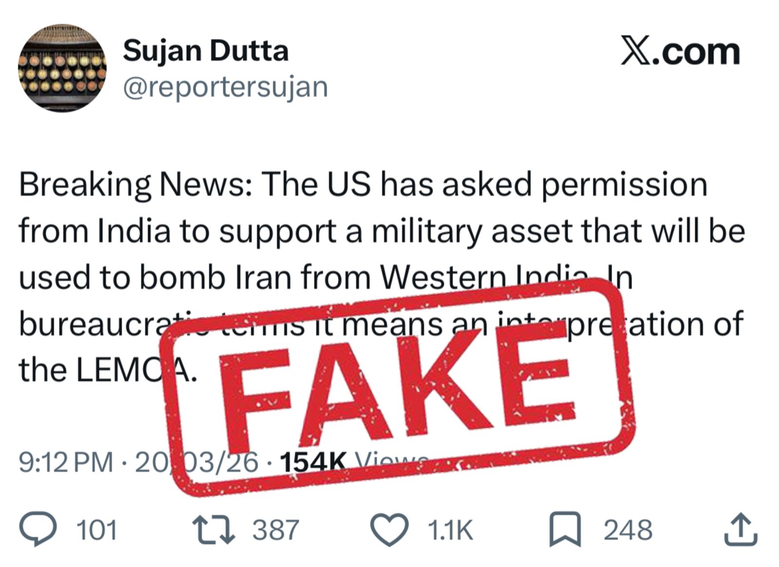 Is the US planning to use Indian territory to launch attacks on Iran?