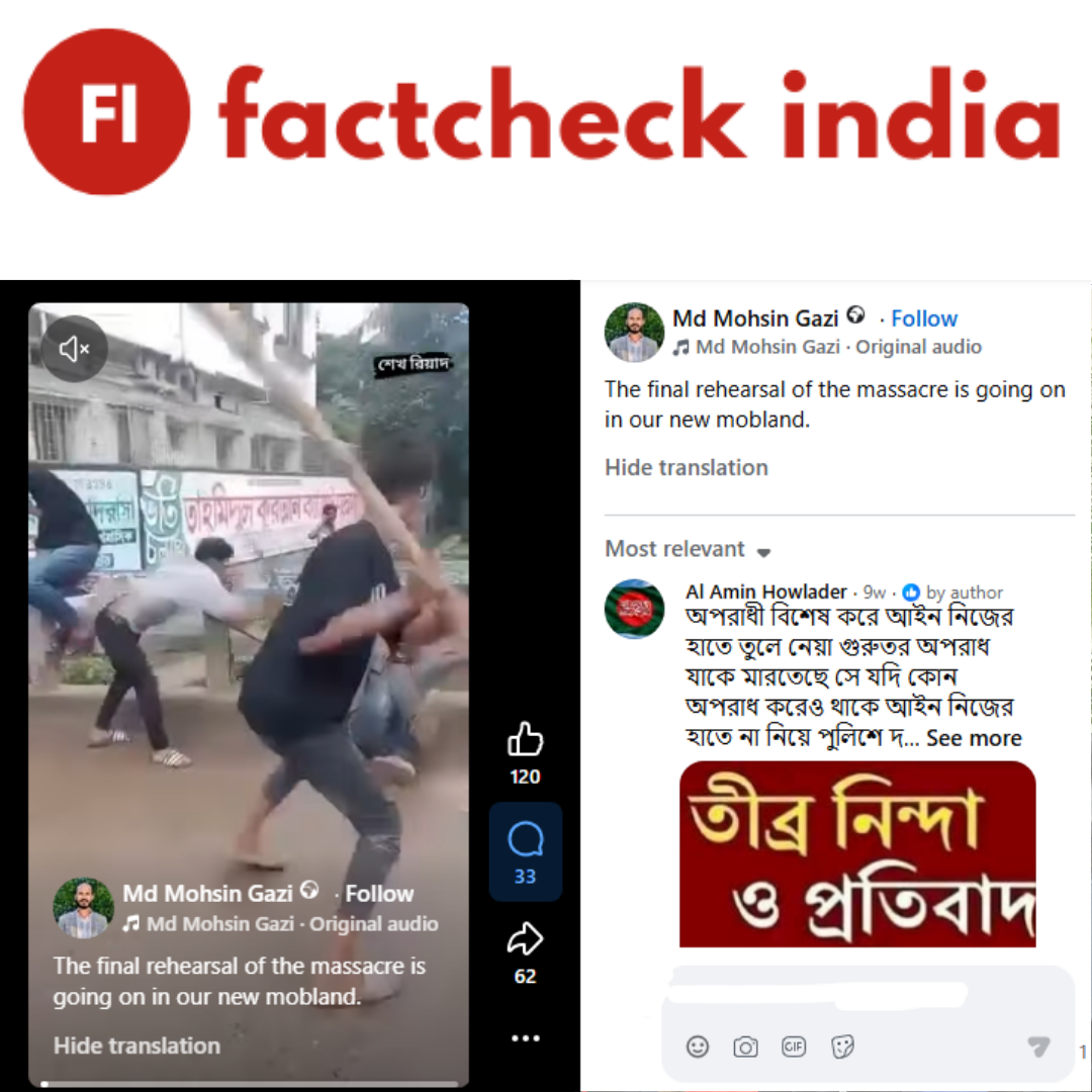 Fact Check: Old Bangladesh Video Falsely Shared as Recent India Incident Involving Hindu Men