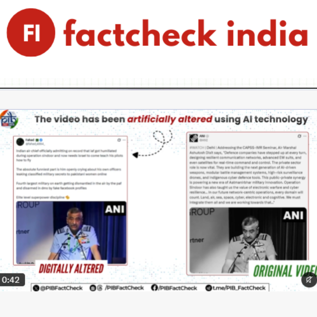 Factcheck: Fake video falsely attributes remarks to Air Chief Ashutosh Dixit