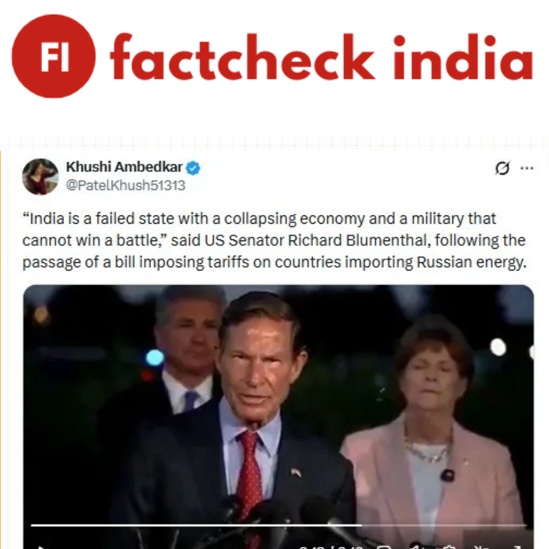 FactCheck: Doctored Video Falsely Attributes ‘Failed State’ Remark About India to US Senator Richard Blumenthal